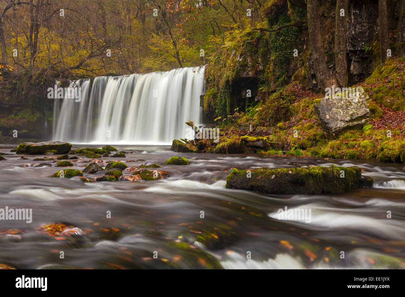 Scwd Ddwil, in der Nähe von Pontneddfechan, Ystradfellte, Brecon Beacons National Park, Powys, Wales, Vereinigtes Königreich, Europa Stockfoto