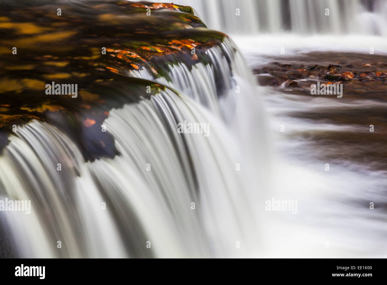 Horseshoe Falls, in der Nähe von Pontneddfechan, Brecon Beacons National Park, Powys, Wales, Vereinigtes Königreich, Europa Stockfoto