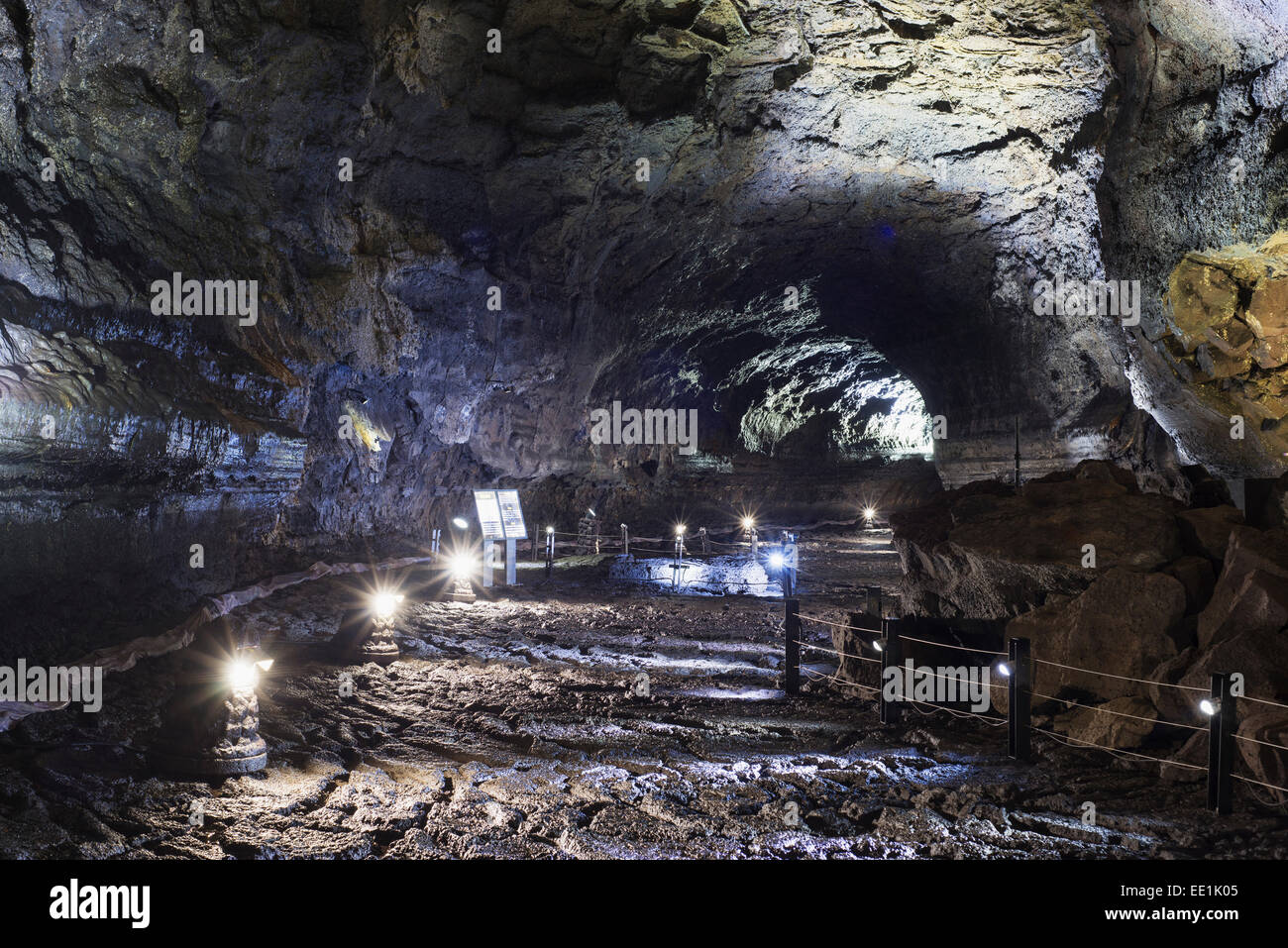 Manjanggul Lava Tube, UNESCO-Weltkulturerbe Insel Jeju, Südkorea, Asien Stockfoto