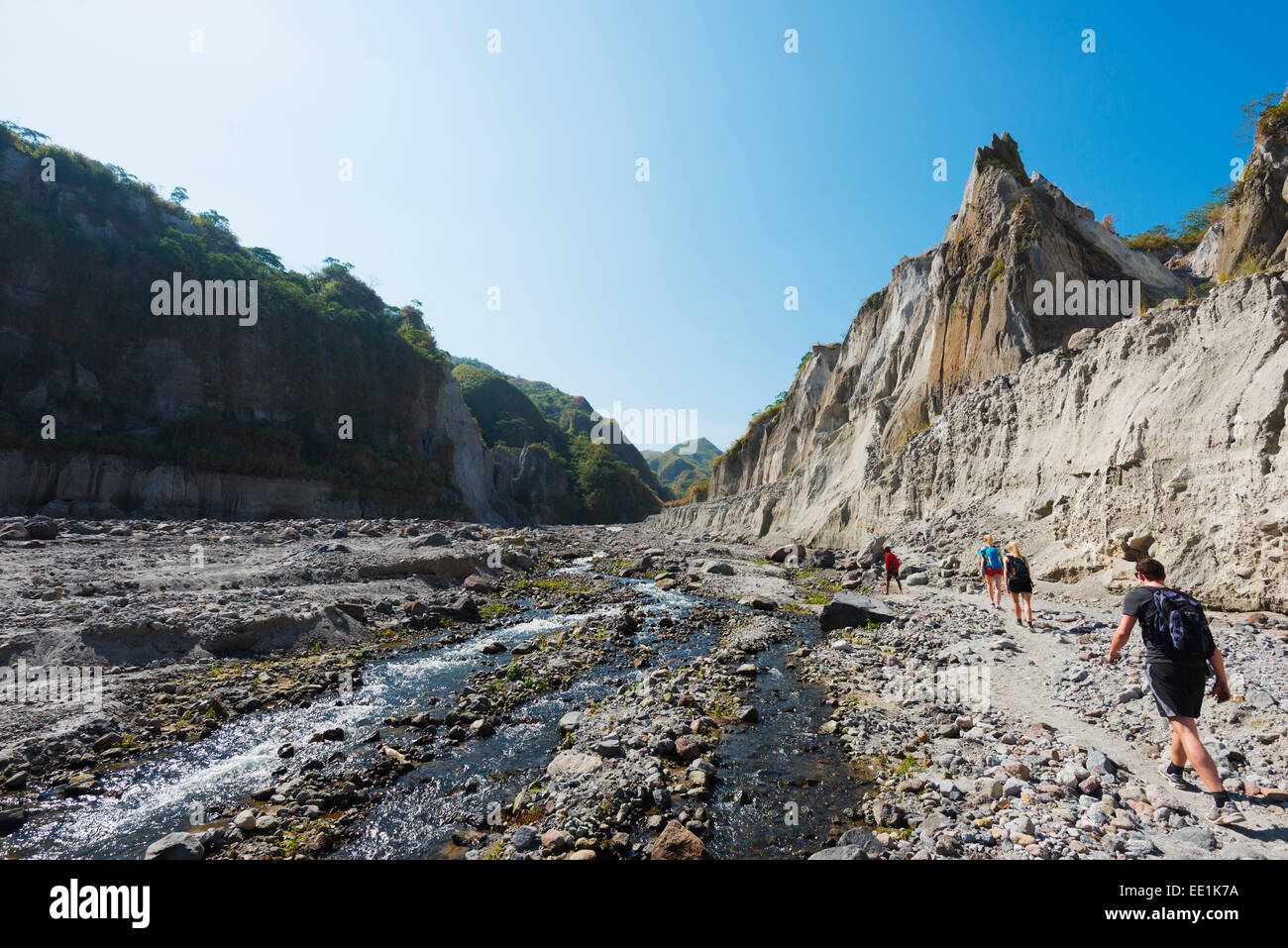 Trekking, Vulkan Pinatubo, Luzon, Philippinen, Südostasien, Asien Stockfoto