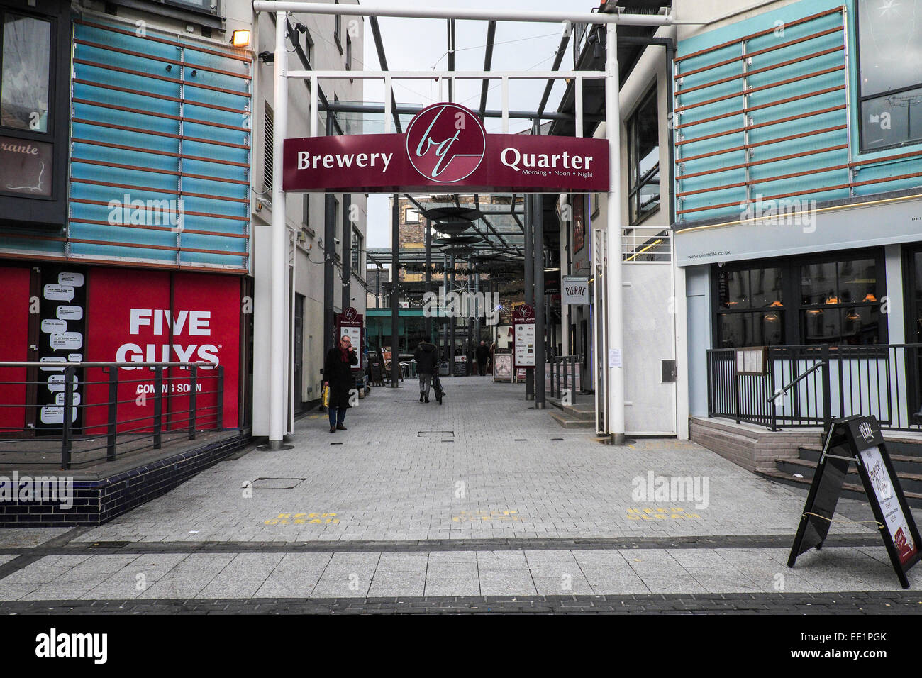 Die Brauerei-Viertel im Stadtzentrum von Cardiff. Stockfoto