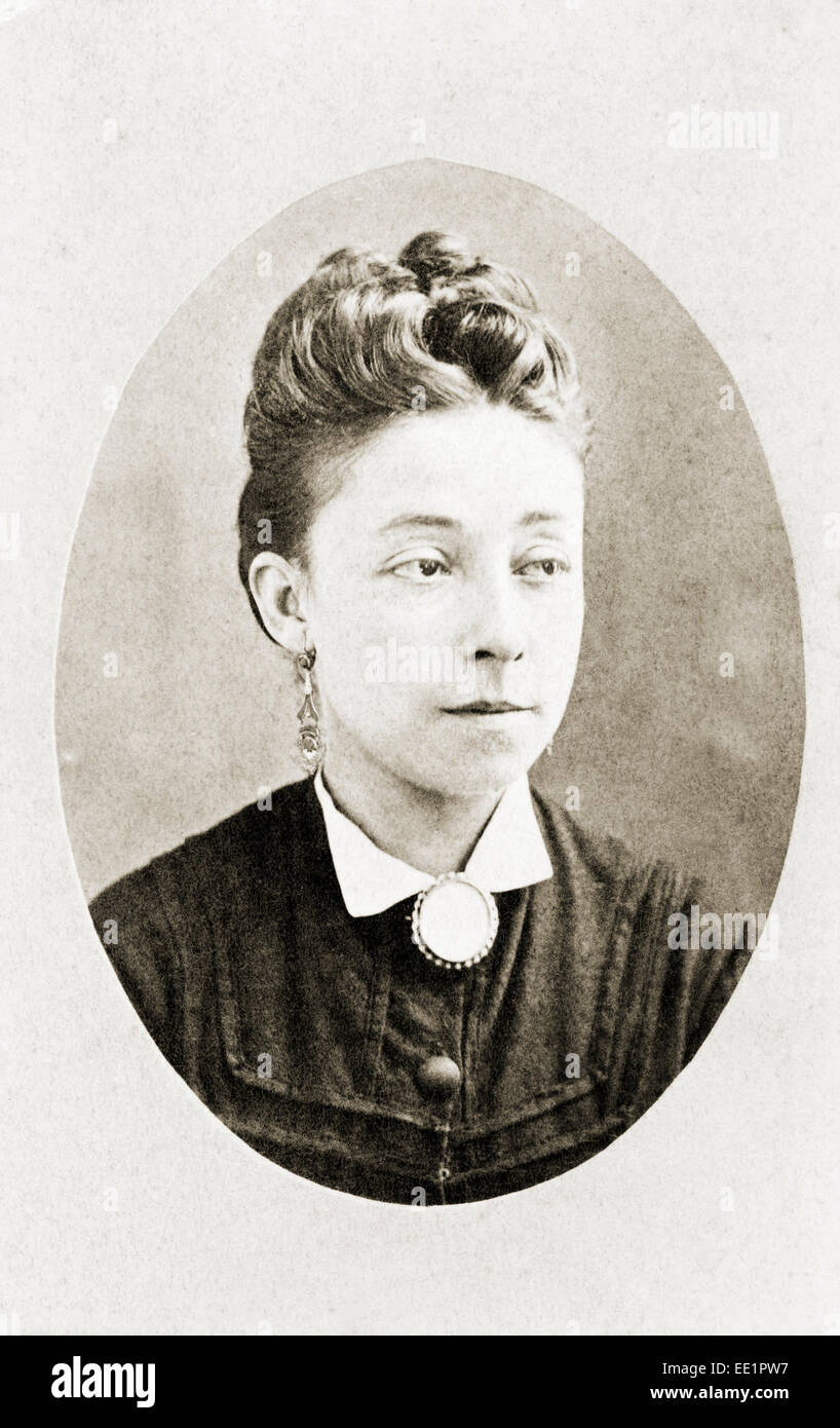 Antike Portrait of a Lady. Fotostudio. Jahrgang. 1900 Stockfoto