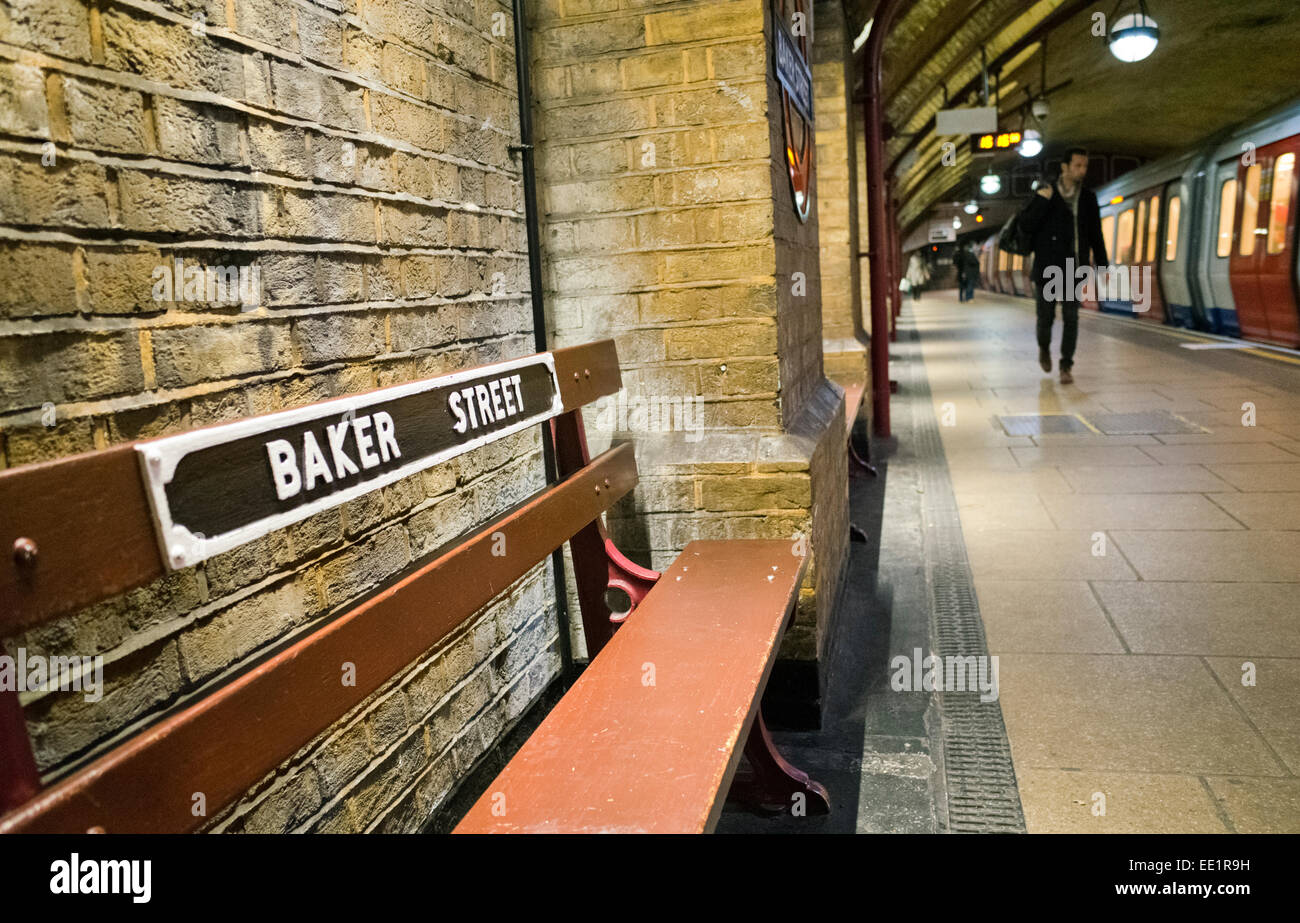 Baker Street Station in Großbritannien Stockfoto