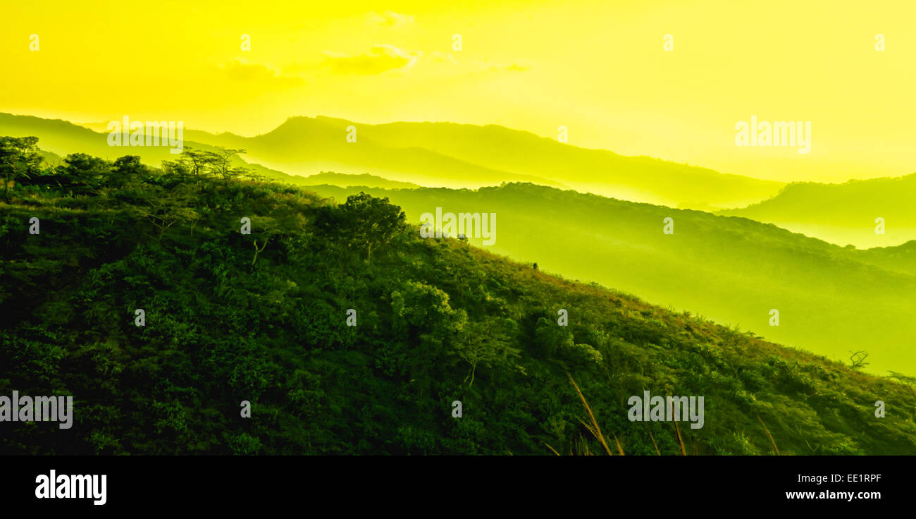 Landschaft der Layer Berg, Chiang Rai, Thailand Stockfoto