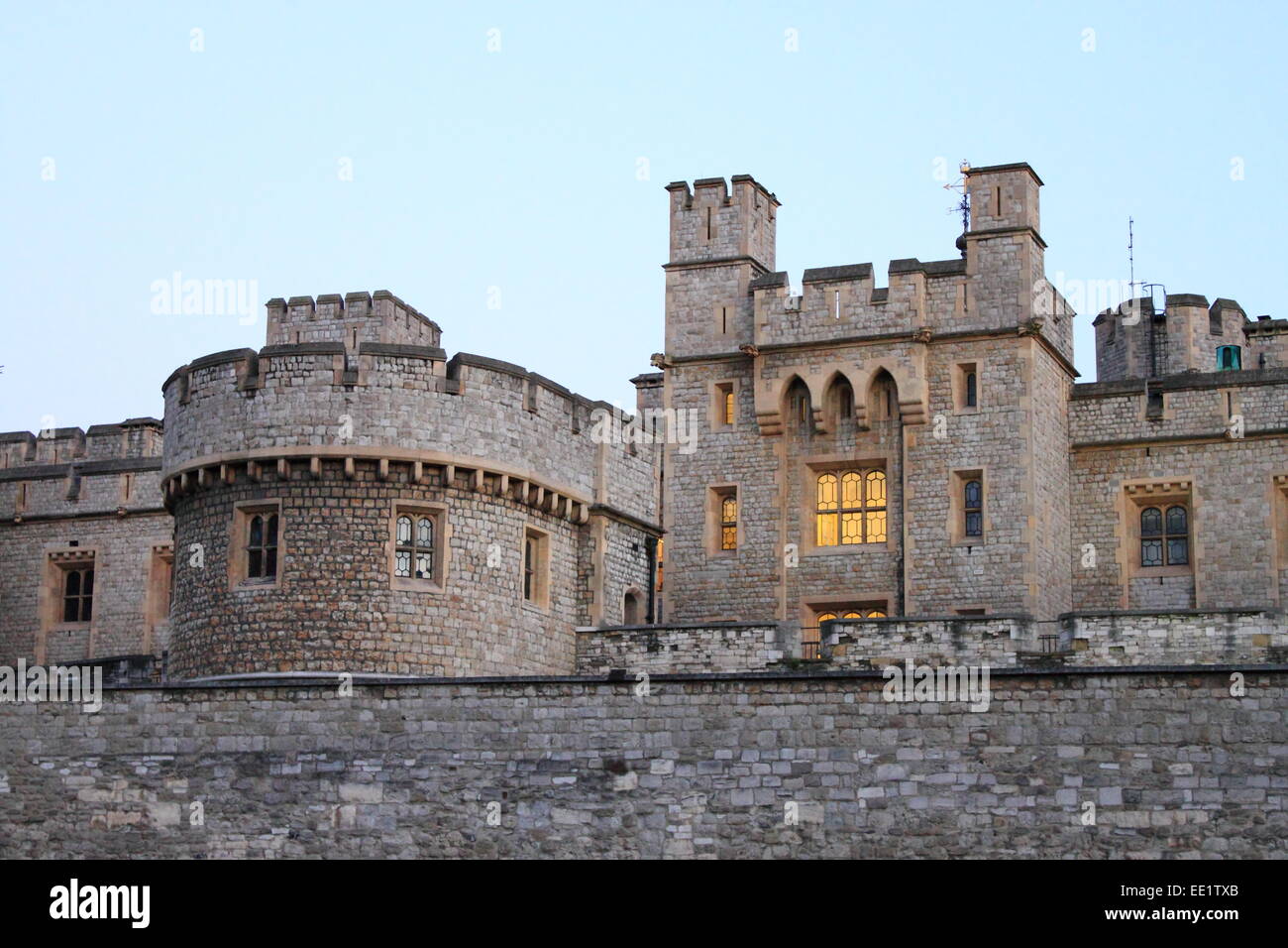 Stein-Festung des Tower of London, UK Stockfoto