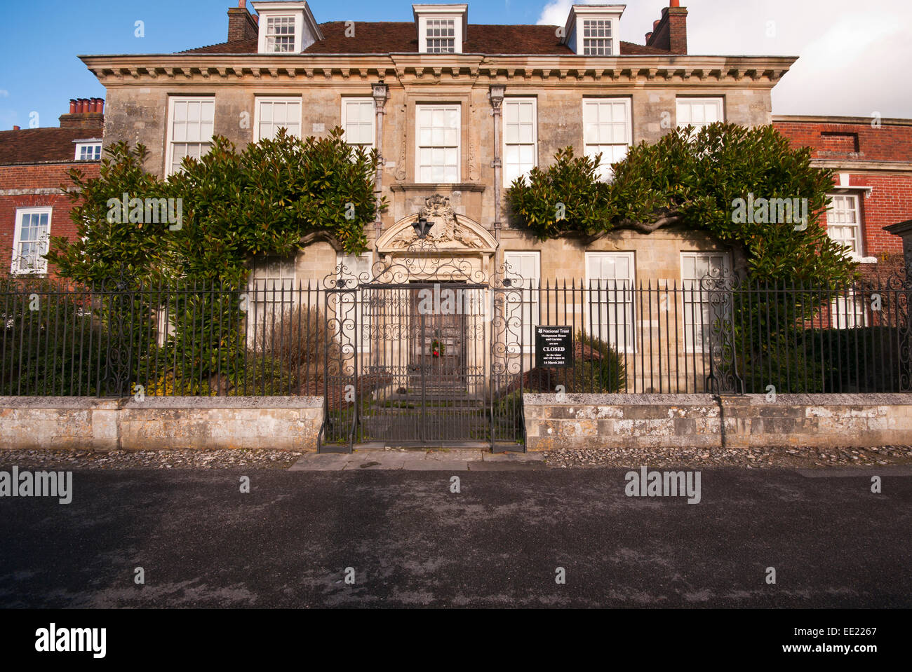 Klasse 1 aufgeführten Gebäude Mompesson Haus Museum nahe Salisbury Wiltshire England UK Stockfoto