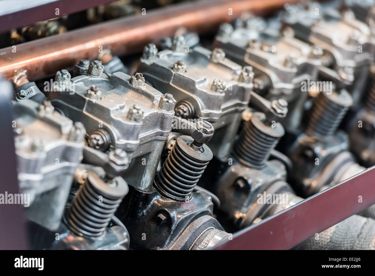 Alte Auto Internal Combustion Engine Kolben hautnah Stockfoto