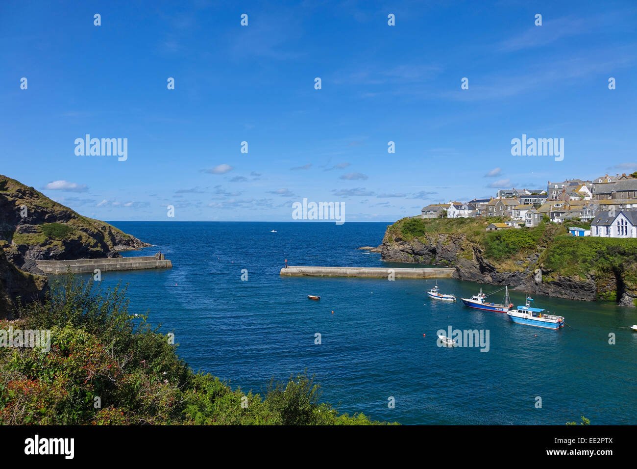 Hafen Issac Cornwall England UK United Kingdom sonnigen heißen Sommer-Nachmittag im August Stockfoto