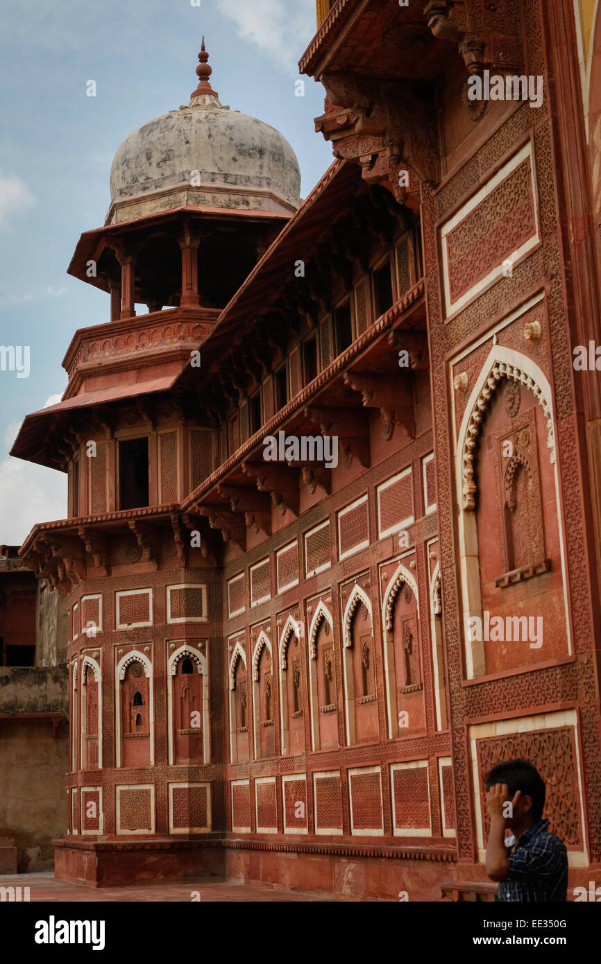 Jahangiri (Janagiri) Mahal in Agra Fort, Uttar Pradesh, Indien. Stockfoto
