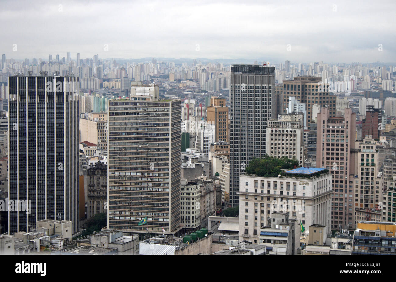 Ein Stadtbild von der brasilianischen Stadt Sao Paulo, die bevölkerungsreichste Stadt in der südlichen Hemisphäre. Stockfoto