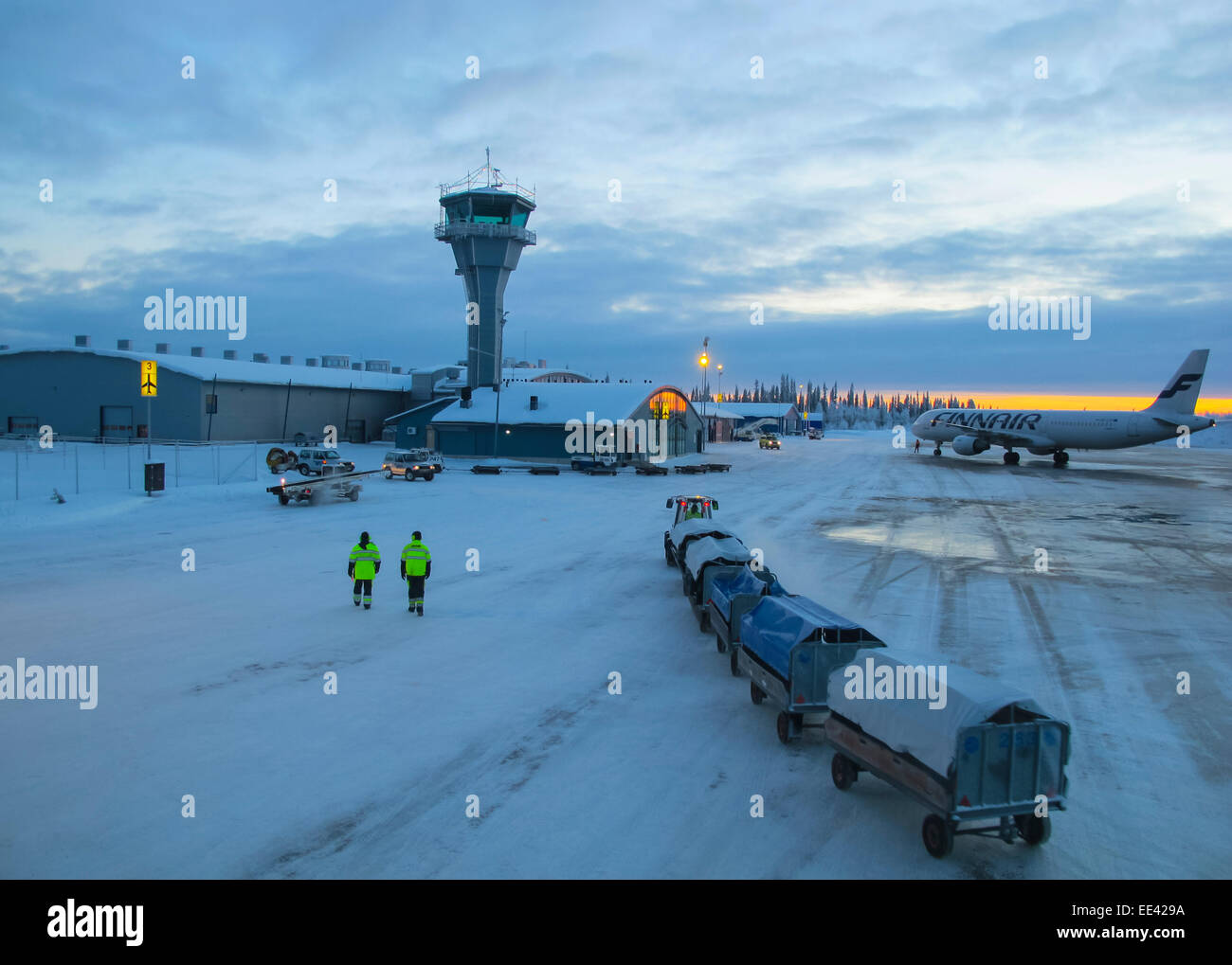 Kittila Flughafen. Finnland Stockfotografie Alamy
