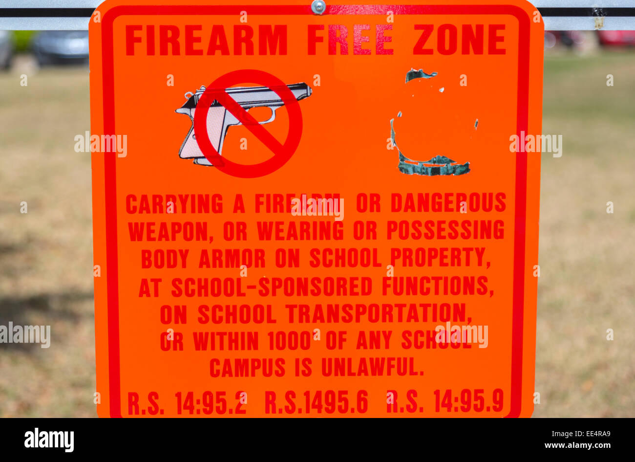 Dies ist eine waffenfreie zone Fotos und Bildmaterial in hoher