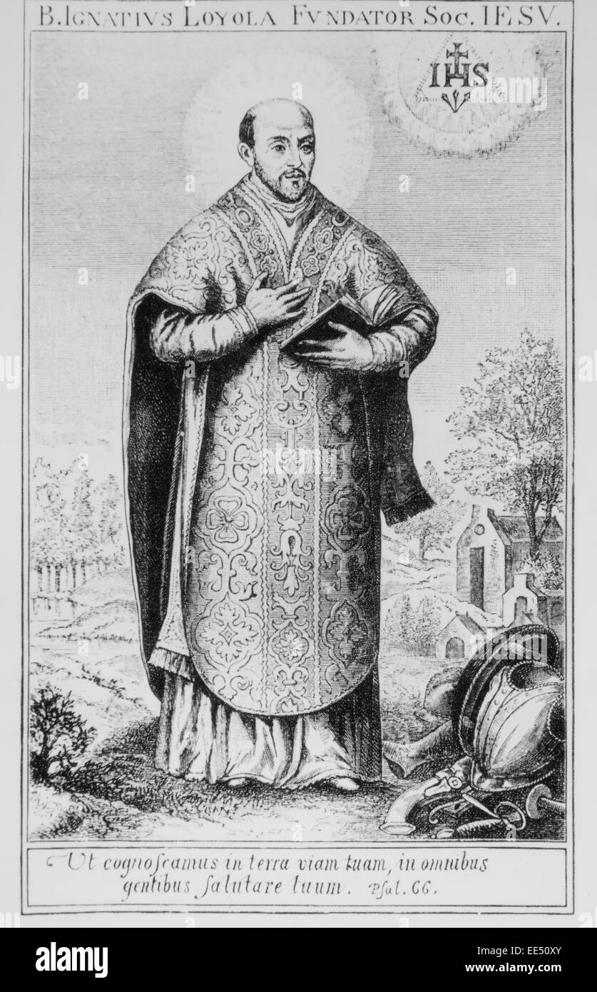 Ignatius von Loyola (1491-1556), spanischer Priester & Theologe und Gründer der Gesellschaft Jesu (Jesuiten), Portrait Stockfoto