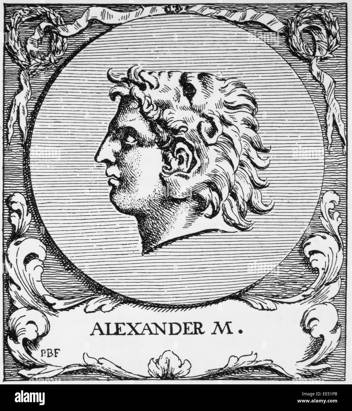Alexander III von Makedonien und Alexander der große (356-323), König von Mazedonien Stockfoto