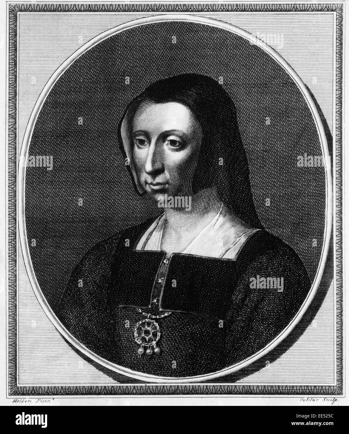 Katherine von Aragon (1485-1536), erste Königin-Gemahl von König Heinrich VIII., Porträt, Gravur, 1784 Stockfoto
