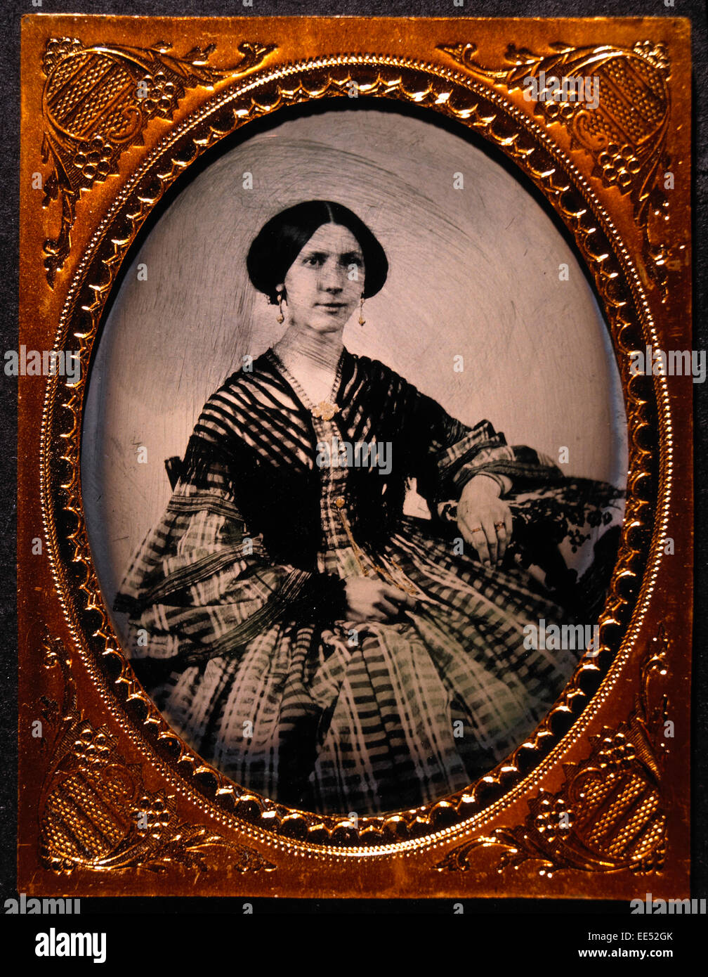 Frau mittleren Alters Portrait, Daguerreotypie, ca. 1850 Stockfoto