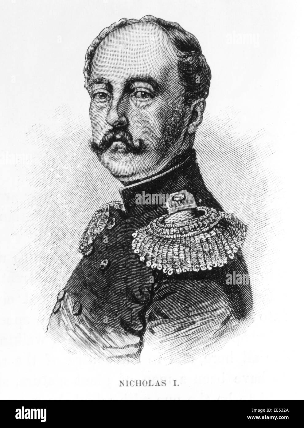 Nicholas I (1796-1855), Kaiser von Rußland, 1825-1855, Porträt, 1886 Gravur Stockfoto