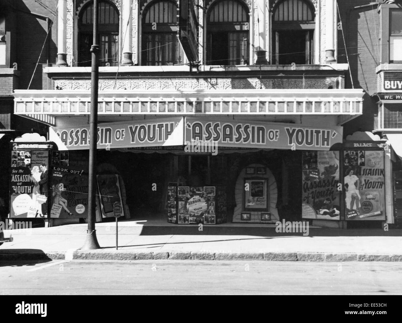 Mörder von Jugend, Kino, El Paso, Texas, USA, 1937 Stockfoto