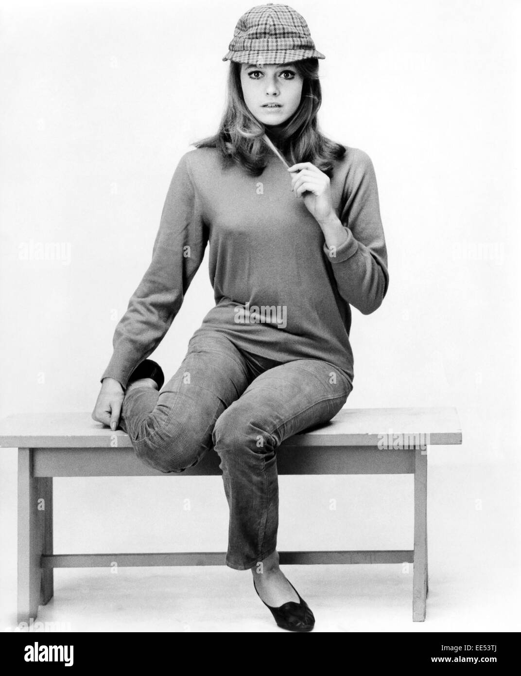 Eva Renzi, Portrait Werbung für den Film, "Funeral in Berlin", 1966 Stockfoto