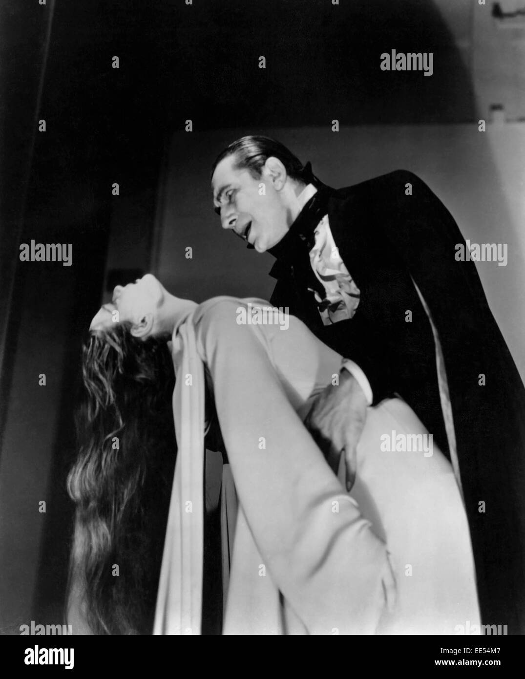 Carroll Borland, Bela Lugosi, am Set des Films, "Mark of the Vampire", 1935 Stockfoto