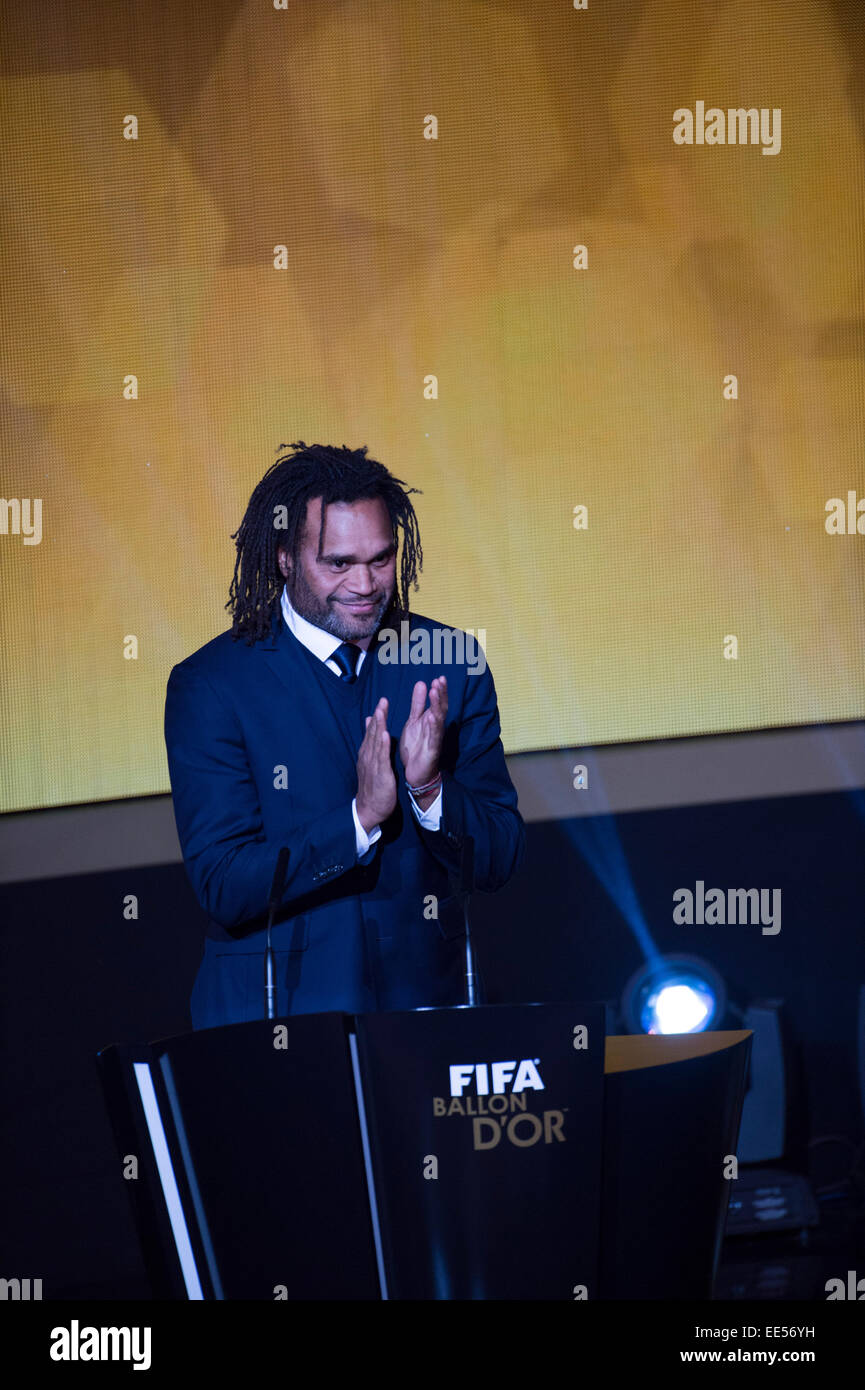 Zürich, Schweiz. 12. Januar 2015. Christian Karembeu Fußball: FIFA Ballon d ' or 2014 Gala im Kongresshaus in Zürich. © Maurizio Borsari/AFLO/Alamy Live-Nachrichten Stockfoto