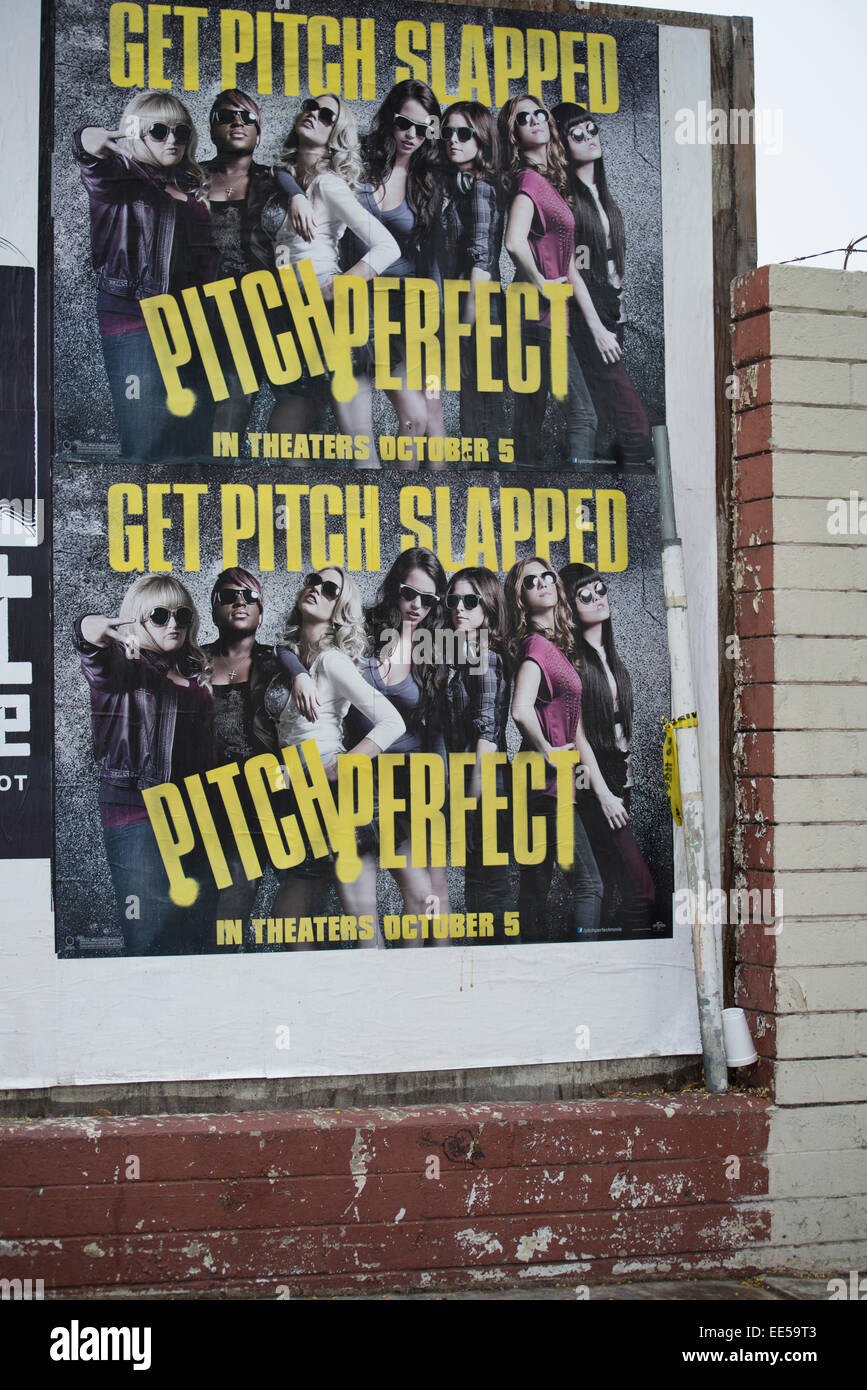 Filmplakat für Pitch Perfect, Stadt Heights, San Diego, Kalifornien USA Stockfoto