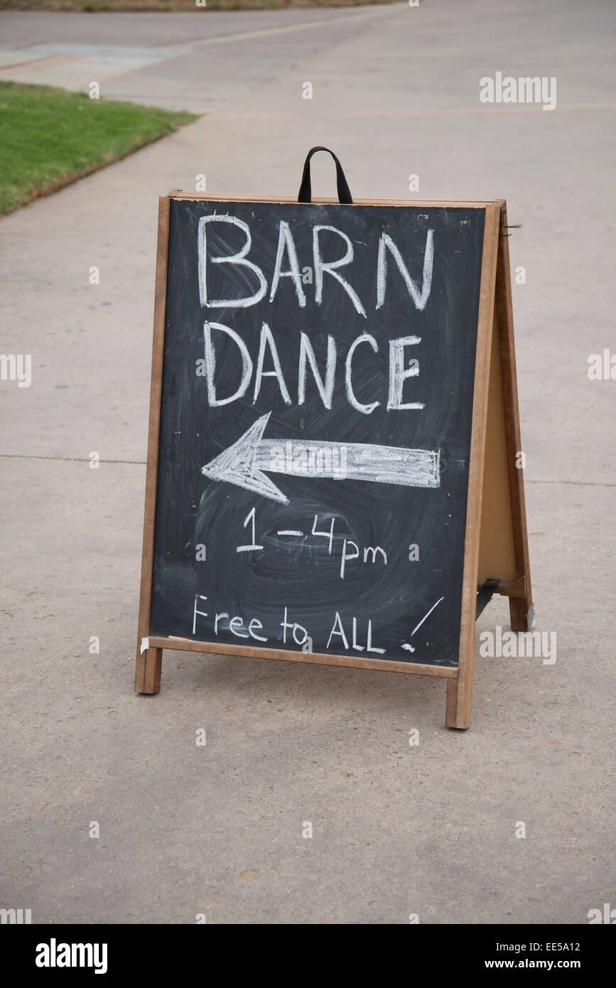 Barn Dance Zeichen, Old Town San Diego, Kalifornien USA Stockfoto