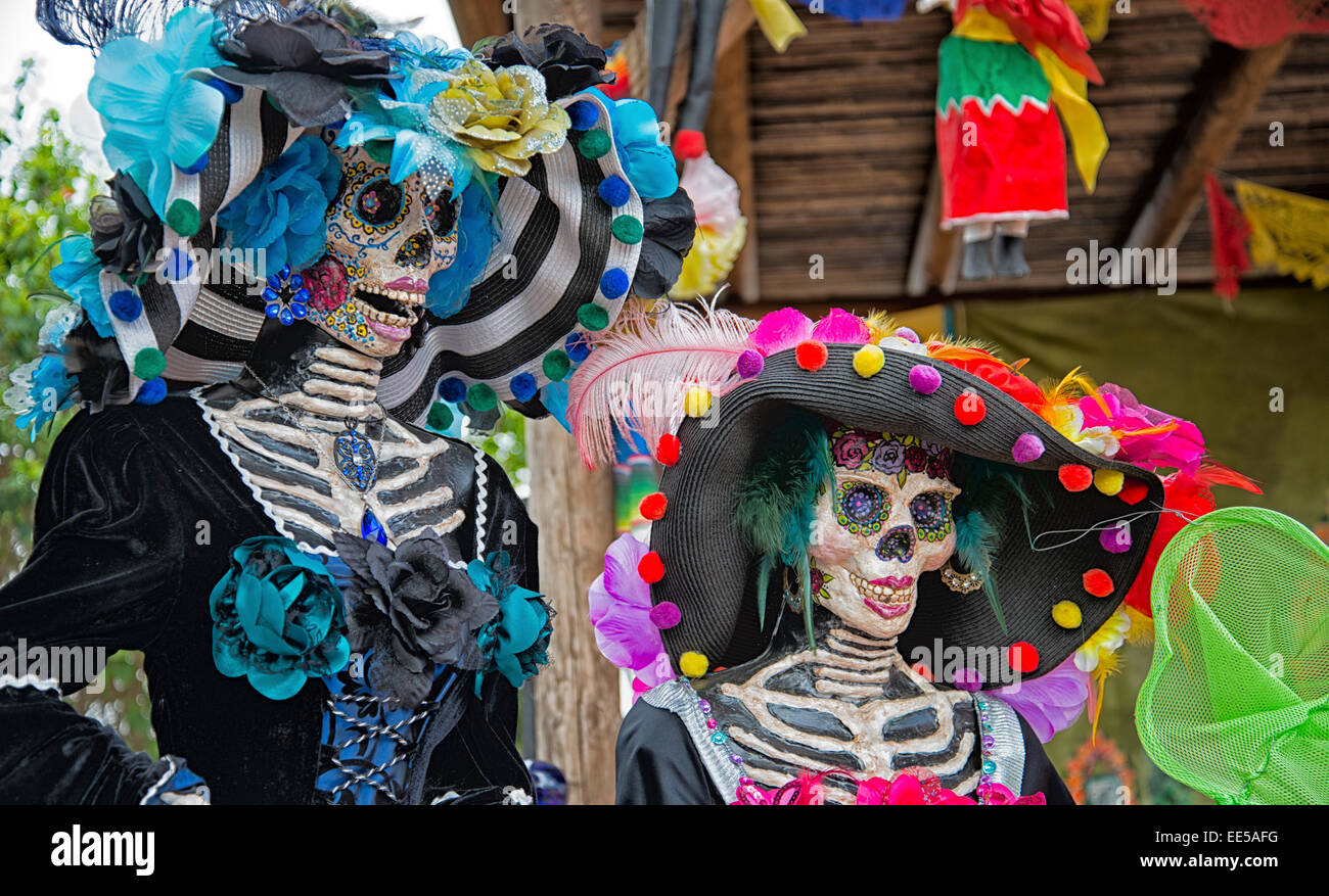 La Catrinas, Dia de los Muertos, Tag der Toten, Altstadt, San Diego, Kalifornien USA Stockfoto