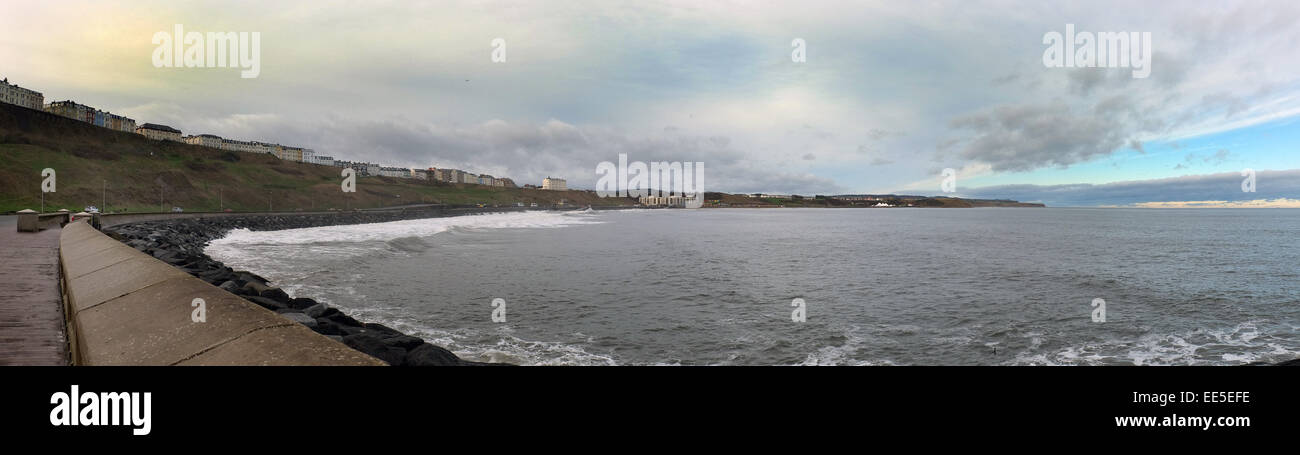 Panoramische Ansicht der North Bay in Scarborough. Stockfoto