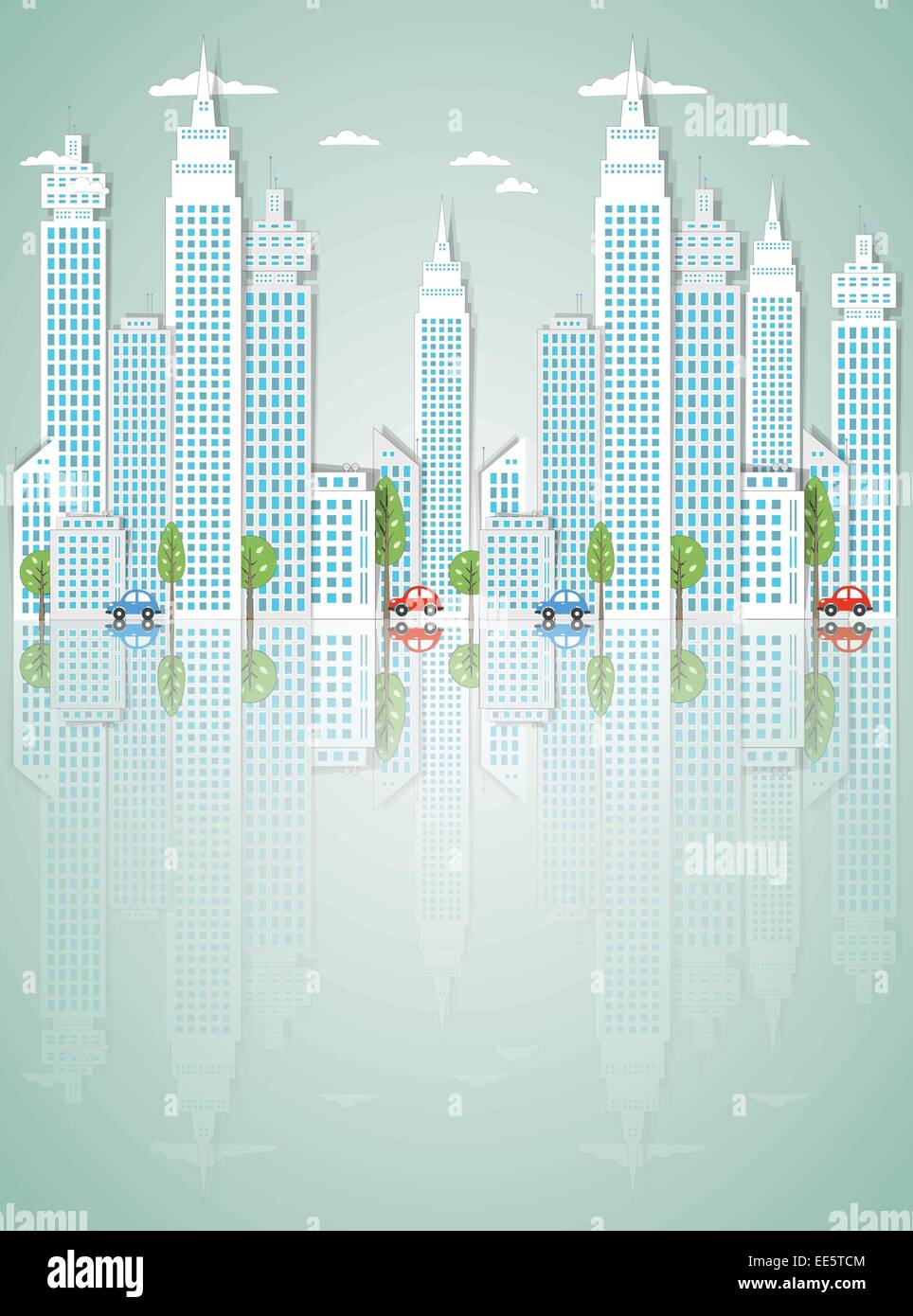 Moderne Stadt Hintergrund. Vektor Stock Vektor