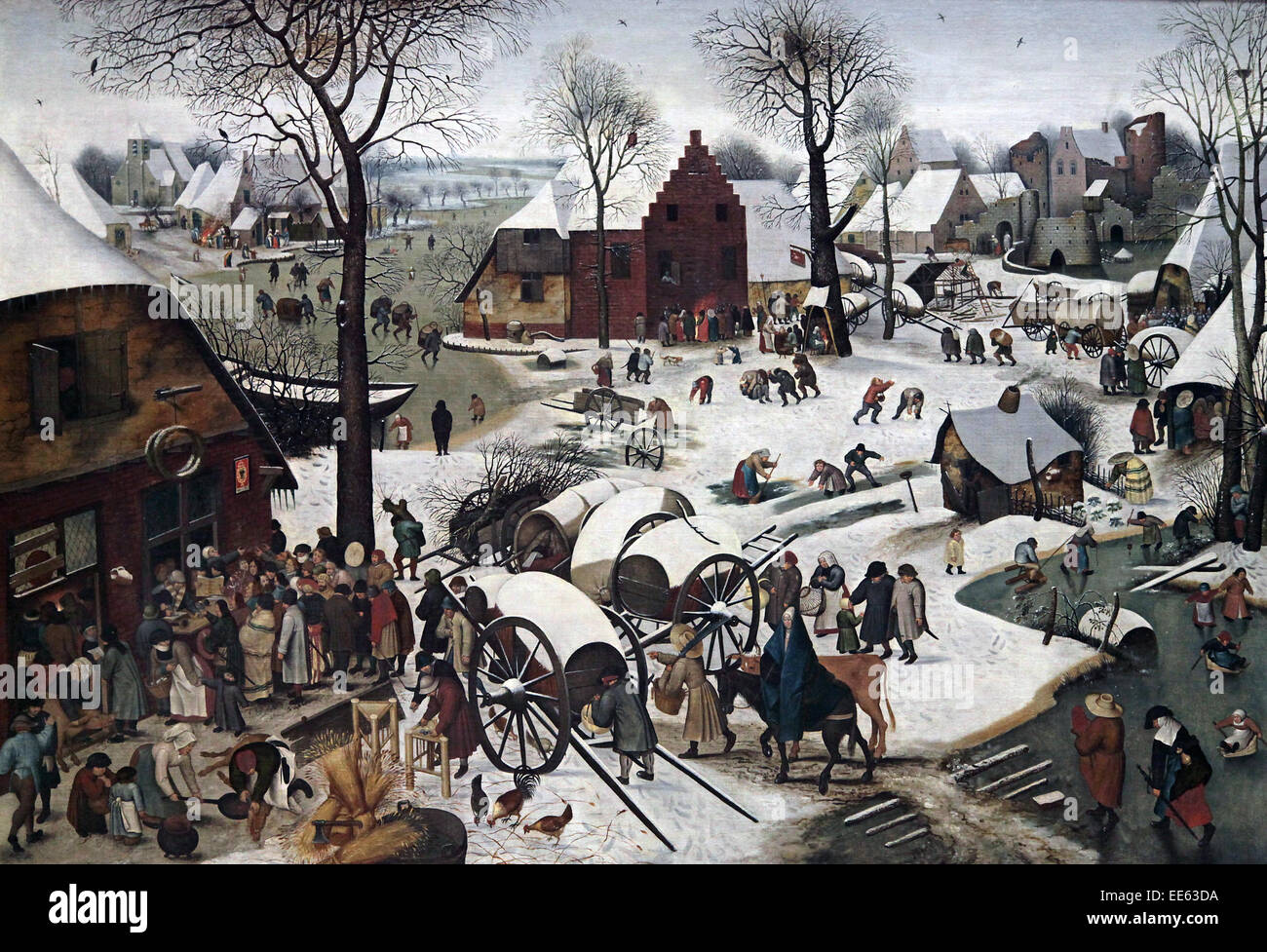 Pieter Brueghel der ältere. (um 1525–1569) die Volkszählung in Bethlehem. Belgischer Maler Stockfoto