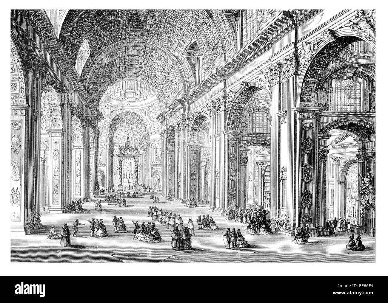 St. Peter Basilika Giovanni Paolo Panini Basilica di San Pietro in Vaticano Spätrenaissance Kirche Vatikanstadt Rom Stockfoto