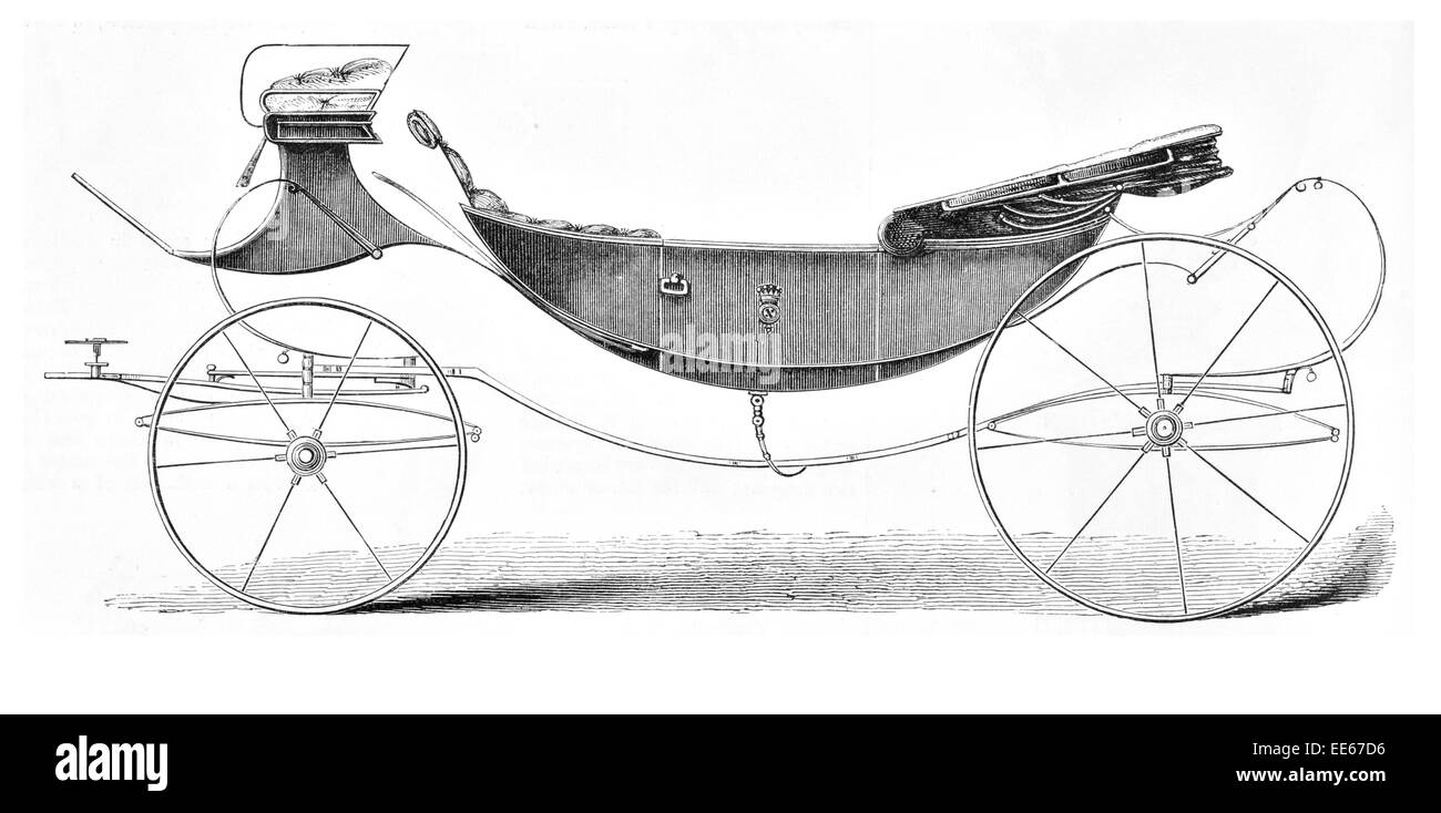 Craven Beförderung Trainer Herren Hooper & Co Rädern Fahrzeug Pferdekutsche private Pkw Eleganz Transport Federung Blattfeder Stockfoto