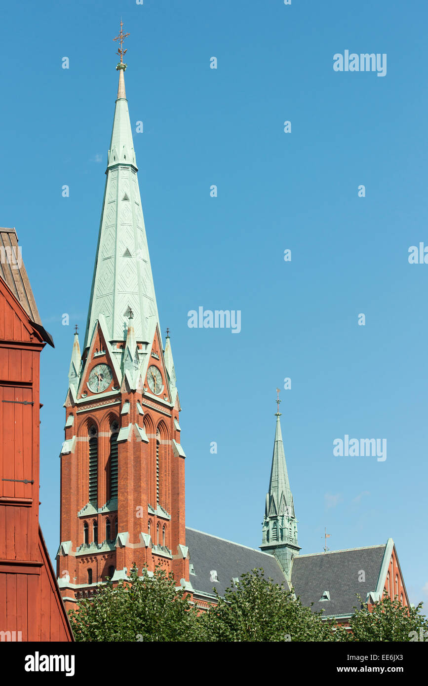 Alte Kirche (Johanneskyrkan) in Stockholm, Schweden. Stockfoto
