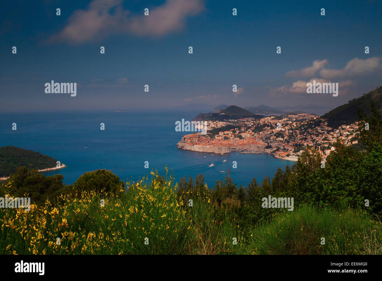 Küste von Dubrovnik, Dalmatien, Kroatien Stockfoto