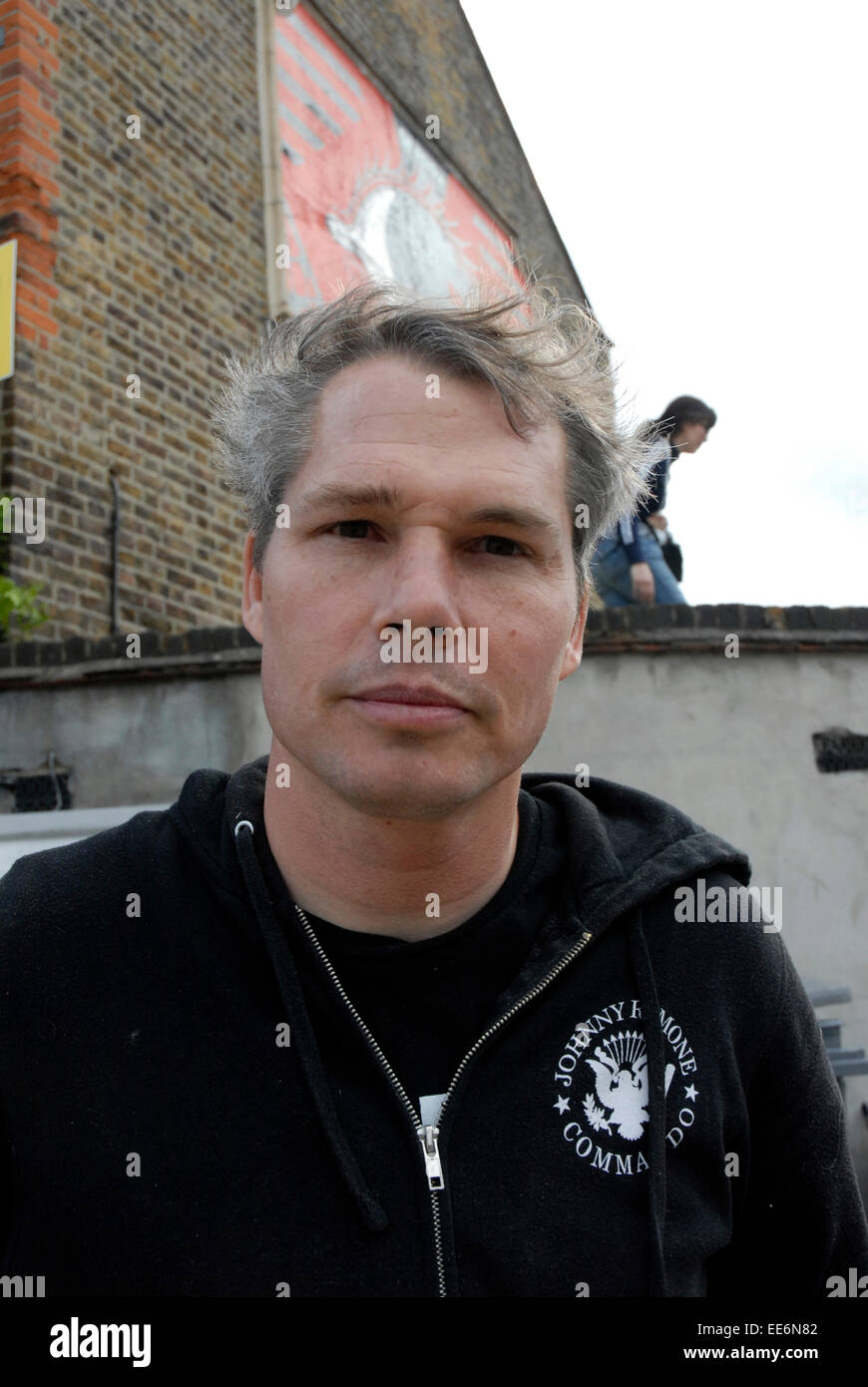 Shepard Fairey american Graffiti Künstler U.S. London n22 Haringey Wandbild Stockfoto