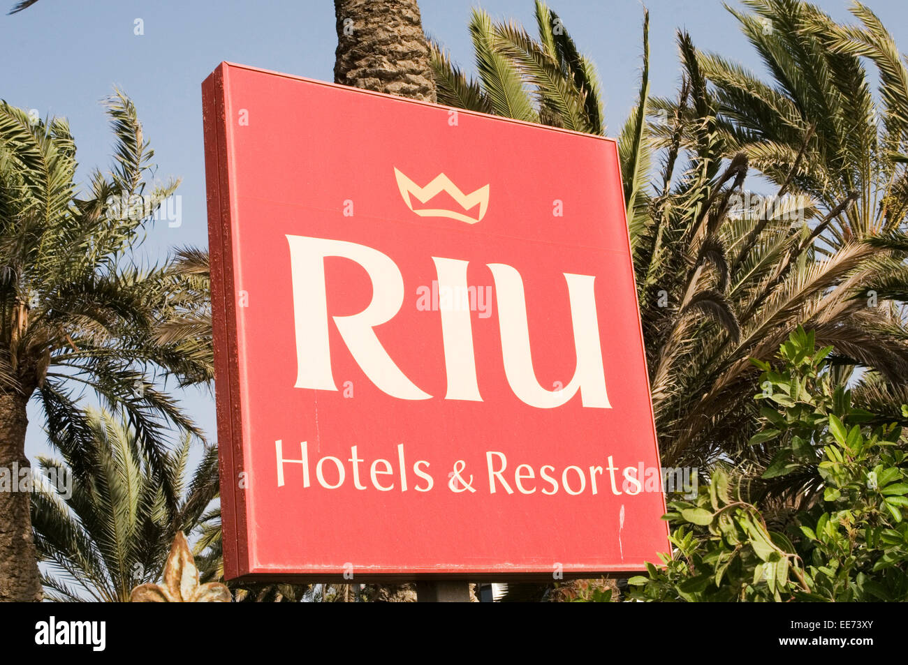 RIU Hotel Hotels Resorts Resort spanische Kette Spanien TUI Urlaub Ferienunterkunft Stockfoto