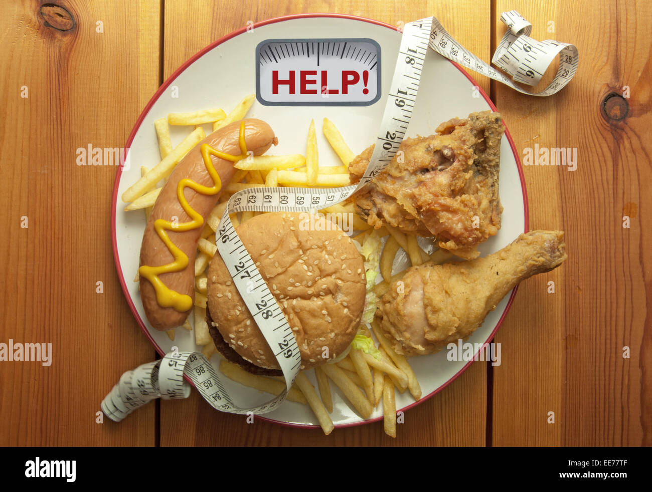 Diät-Gewicht-Verlust-Konzept Stockfoto