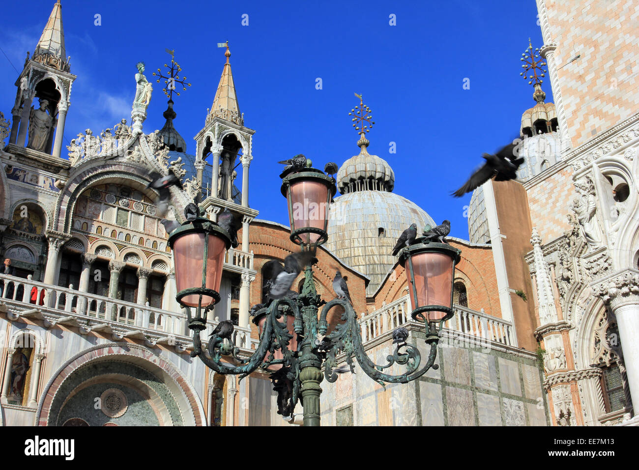 St. Marks-Basilika, Piazza San Marco, Venedig, Italien Stockfoto