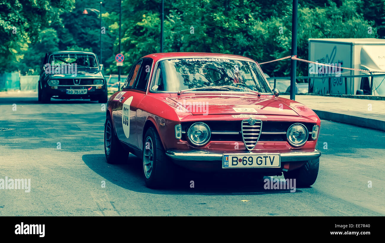 Old-School-Rallye-Auto. Stockfoto