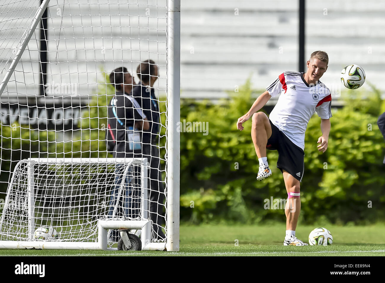 2014 FIFA World Cup - Deutsche Fußball-Nationalmannschaft Trainingseinheit statt im Estádio Jornalista Mário Filho (Estádio Maracanã) vor dem Endspiel gegen Argentinien Featuring: Bastian Schweinsteiger wo: Rio De Janeiro, Brasilien: 12. Juli 2014 Stockfoto