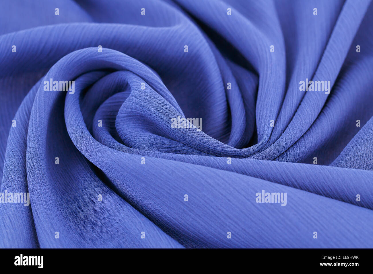 Blauen Stoff als Hintergrund. Stockfoto