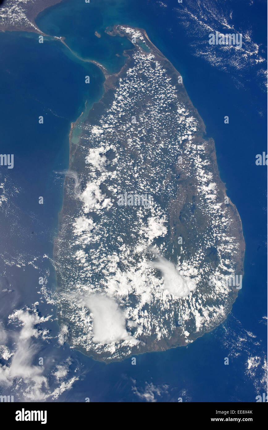 Sri Lanka, demokratische sozialistische Republik Sri Lanka, SriLanka betrachtet aus dem Weltraum Stockfoto