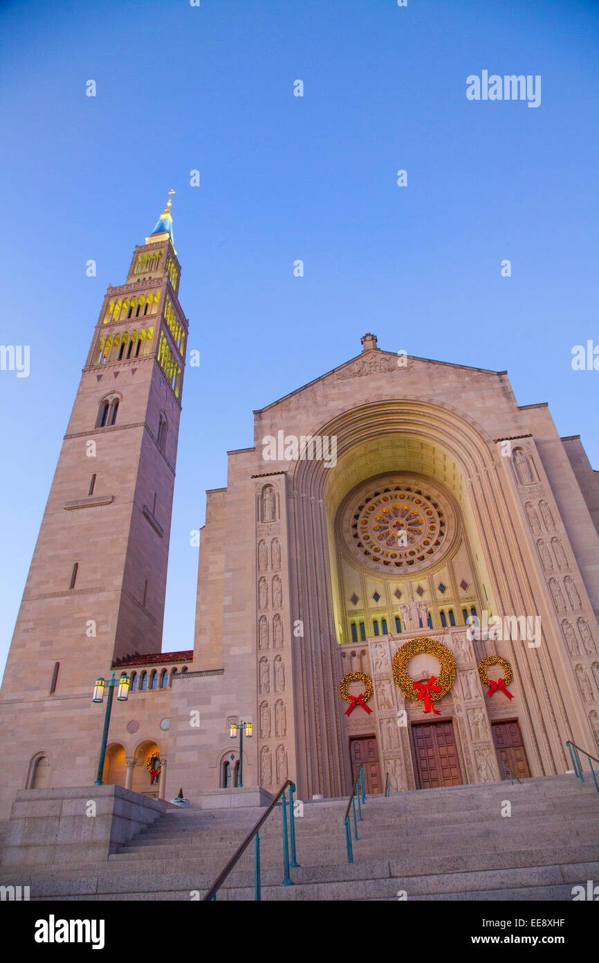 Die Basilica des nationalen Schreins der Unbefleckten Empfängnis in Washington DC, Vereinigte Staaten Stockfoto