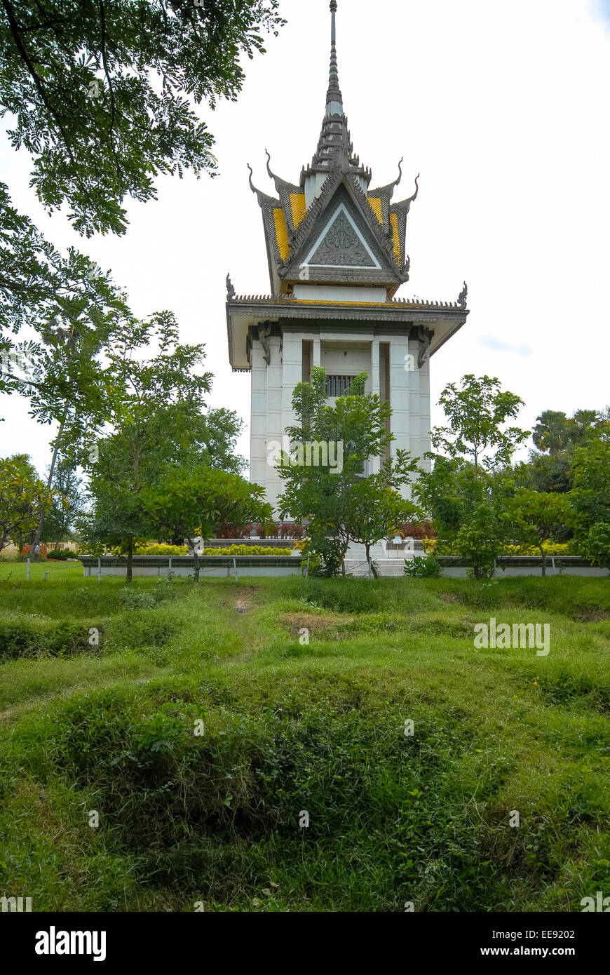 Choeung Denkmal töten Felder Kambodscha Stockfoto