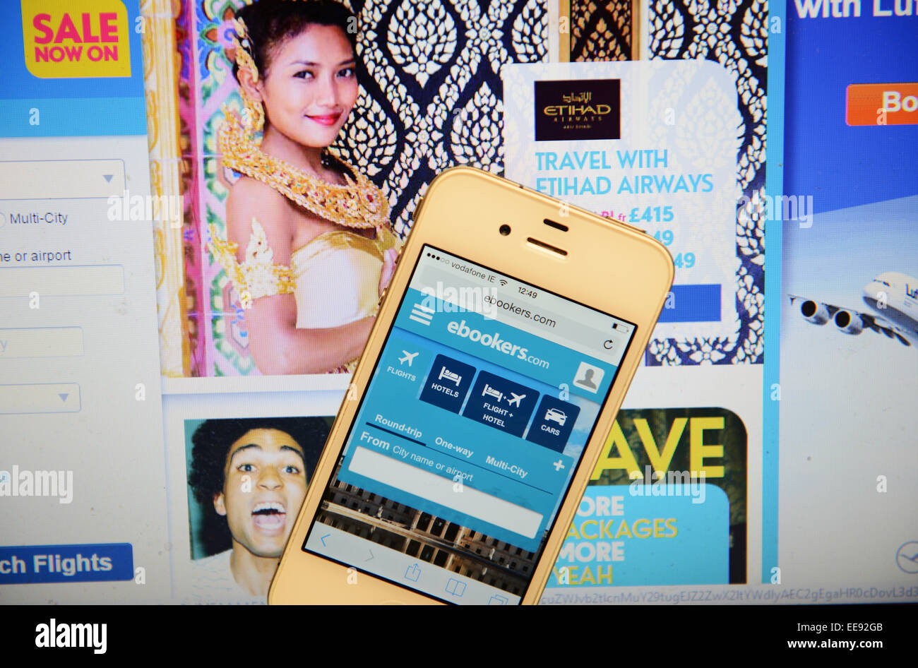 ebookers.com Webseite Stockfoto
