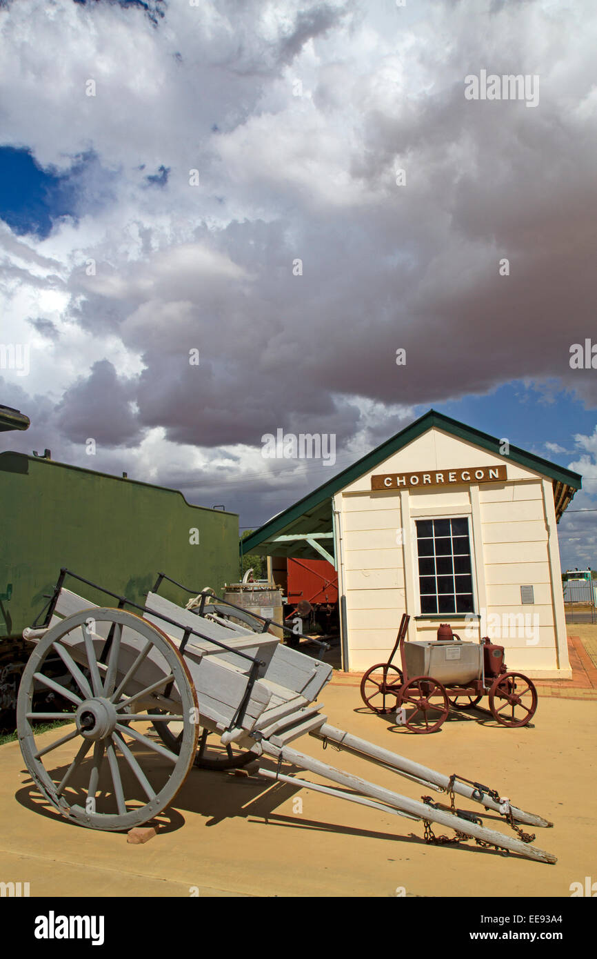 Eisenbahn-Anzeige im Wintons Waltzing Matilda Centre Stockfoto