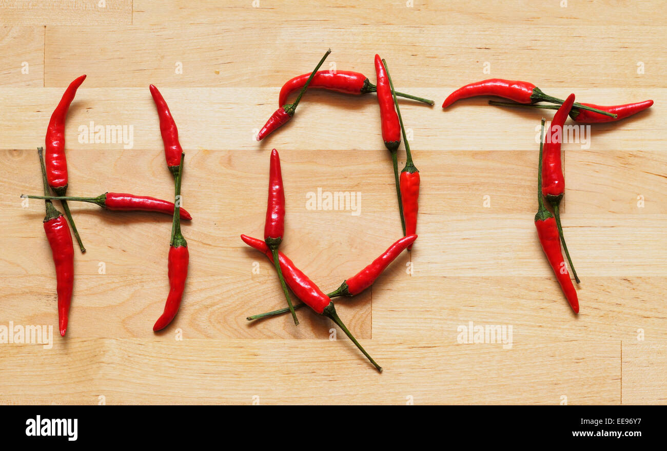 Scharf und würzig Chili peppers Stockfoto