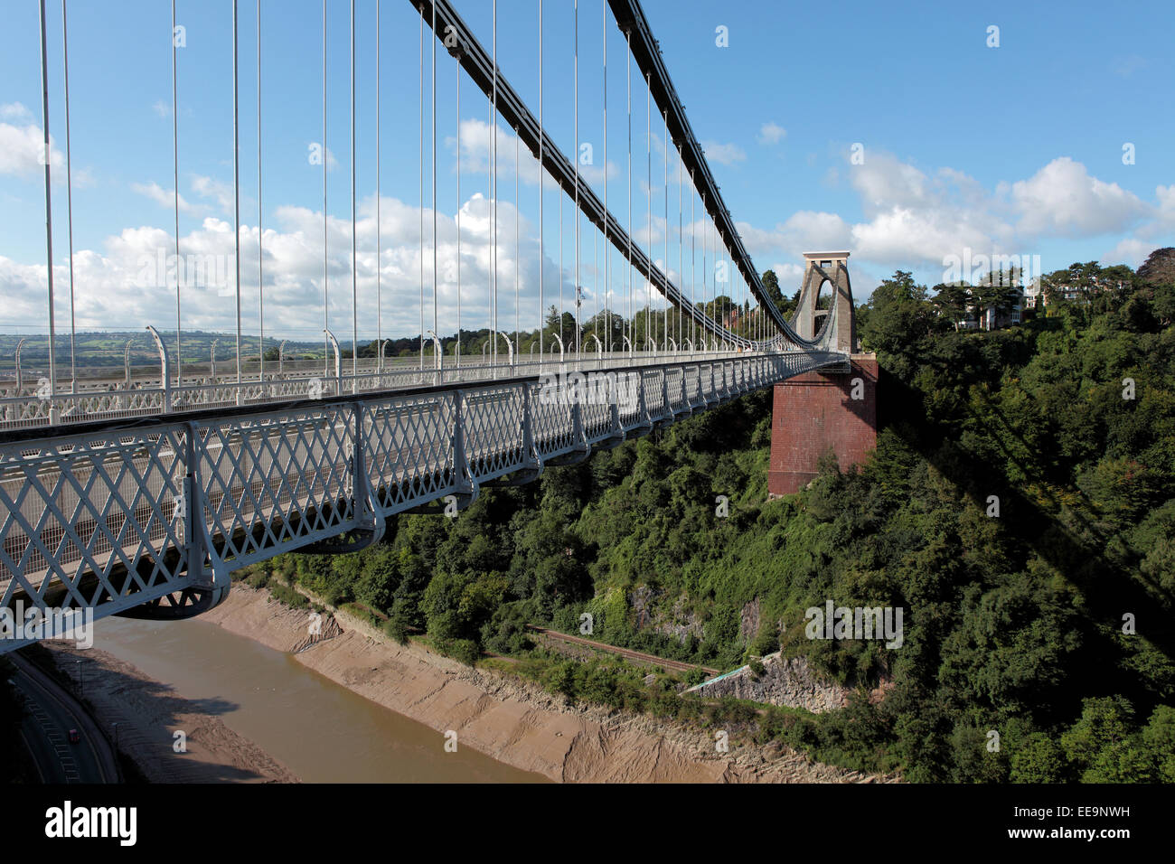 Clifton Suspension Bridge ist eine mautpflichtige Brücke überspannt die Avon-Schlucht und den Fluss Avon in Bristol Stockfoto