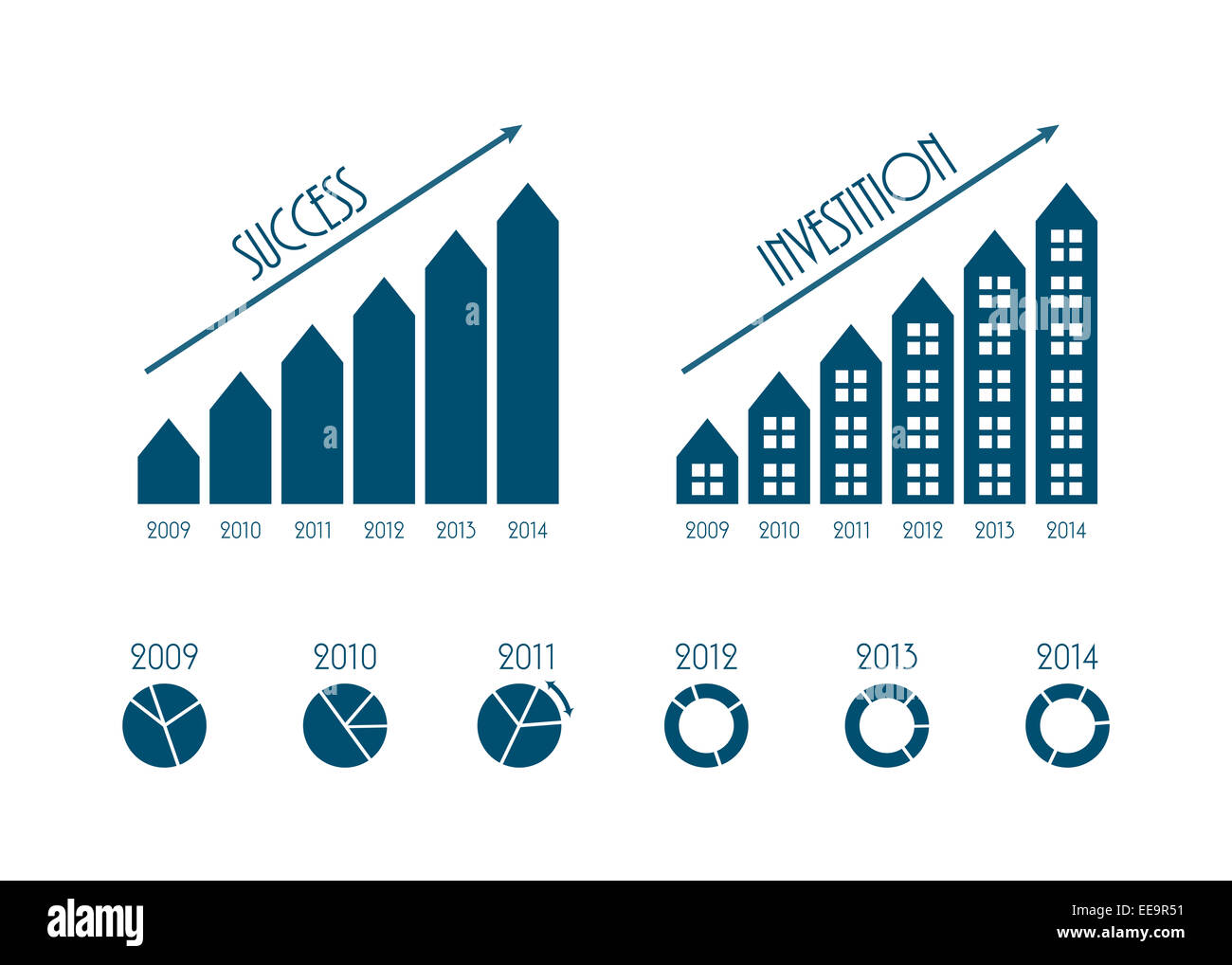 modernes Business Infografiken Elemente, Vektor-Illustration, EPS10 Stockfoto